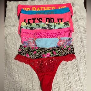 PINK Victorias Secret Panties. Set of 8. BNWT. All are size Large.